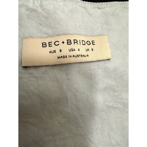 Bec and Bridge Dark Wash Jean Bustier Crop Top Dark Wash Denim size 4 - Picture 4 of 9